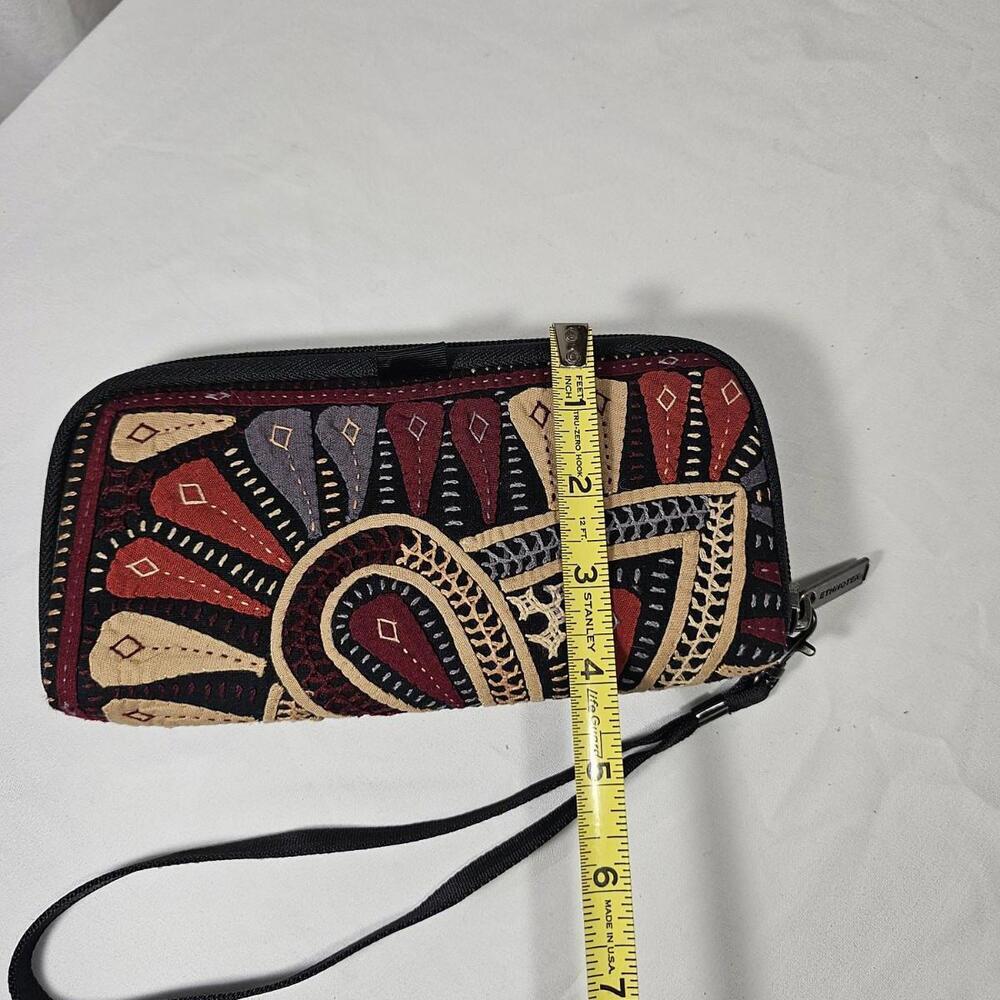 Chiburi Accordion Wallet RFID Block. Unique Pattern Colorful Organized Cloth - Picture 2 of 7